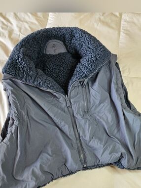 FP Movement Free People Highline Reversible Sherpa Vest Blue